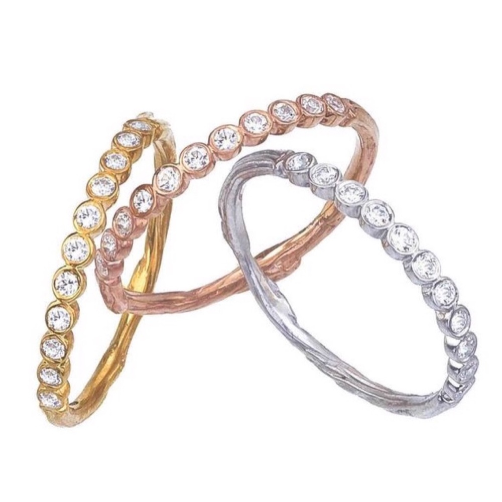 BMJ‎ 11 Wishes Diamond Twig Ring, 18k Rose Gold, Size 5.75, NEW, $850